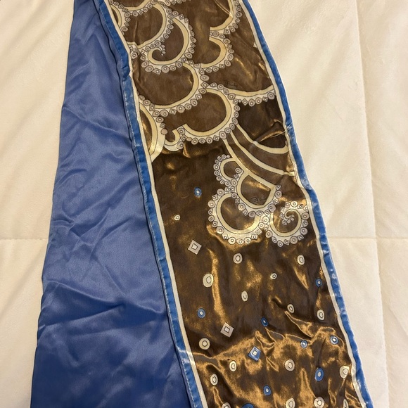 Emilio Pucci Blue and Brown Scarf